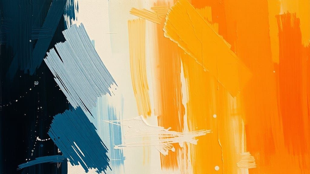 Sunrise with Brushstrokes in Romantic Style