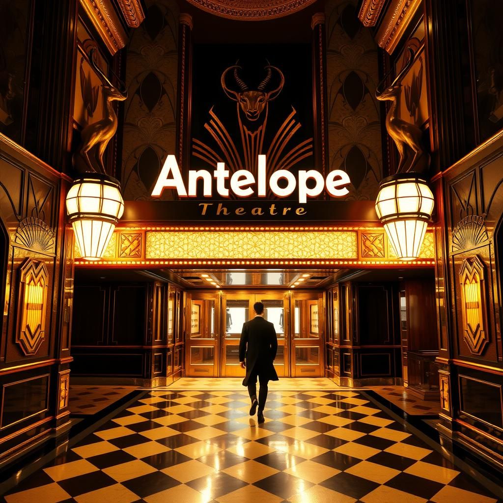 Elegant Art Deco Theater Interior in 1930s Style