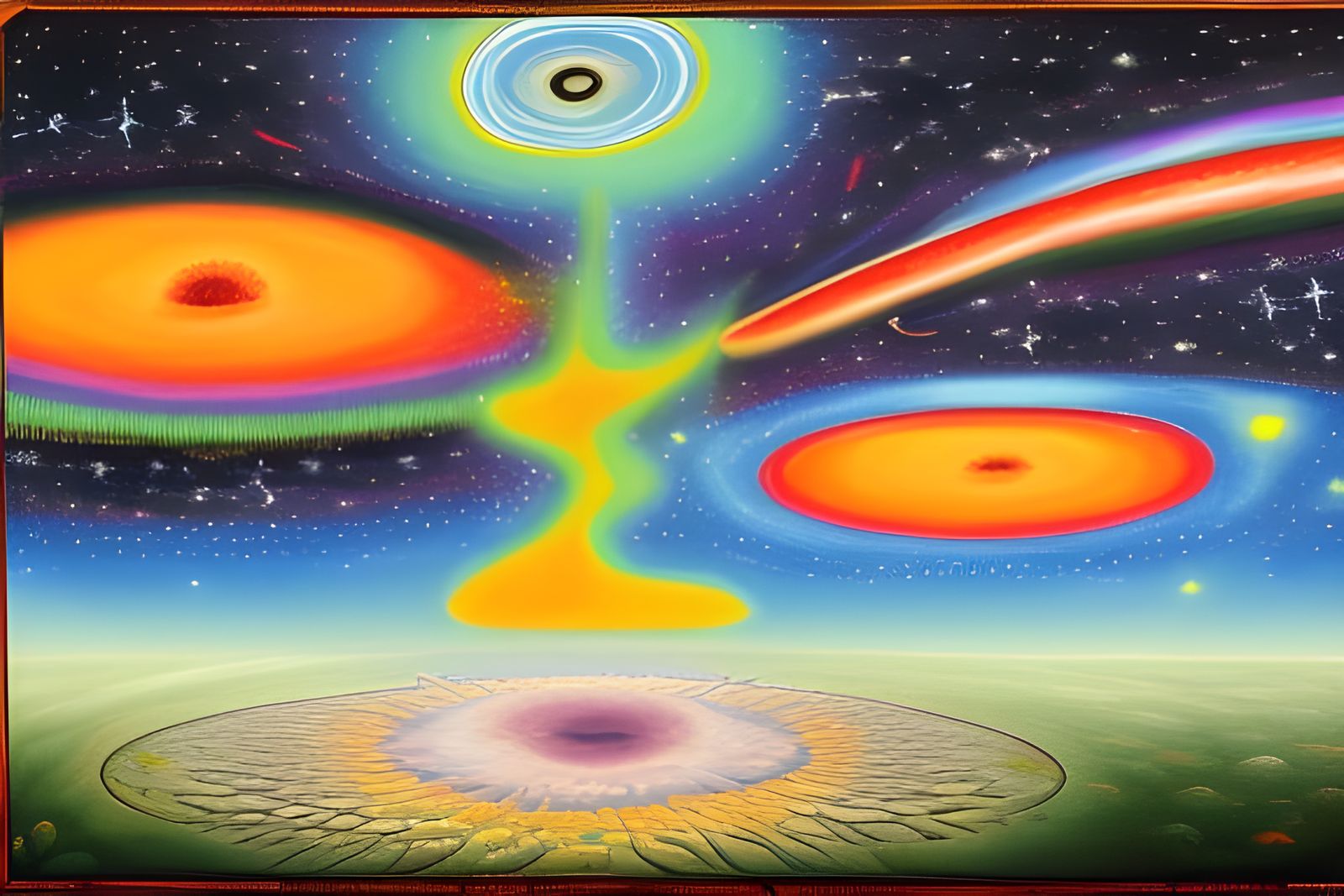 Humorous Painting Exploring Life's Meaning in Fantasy Style