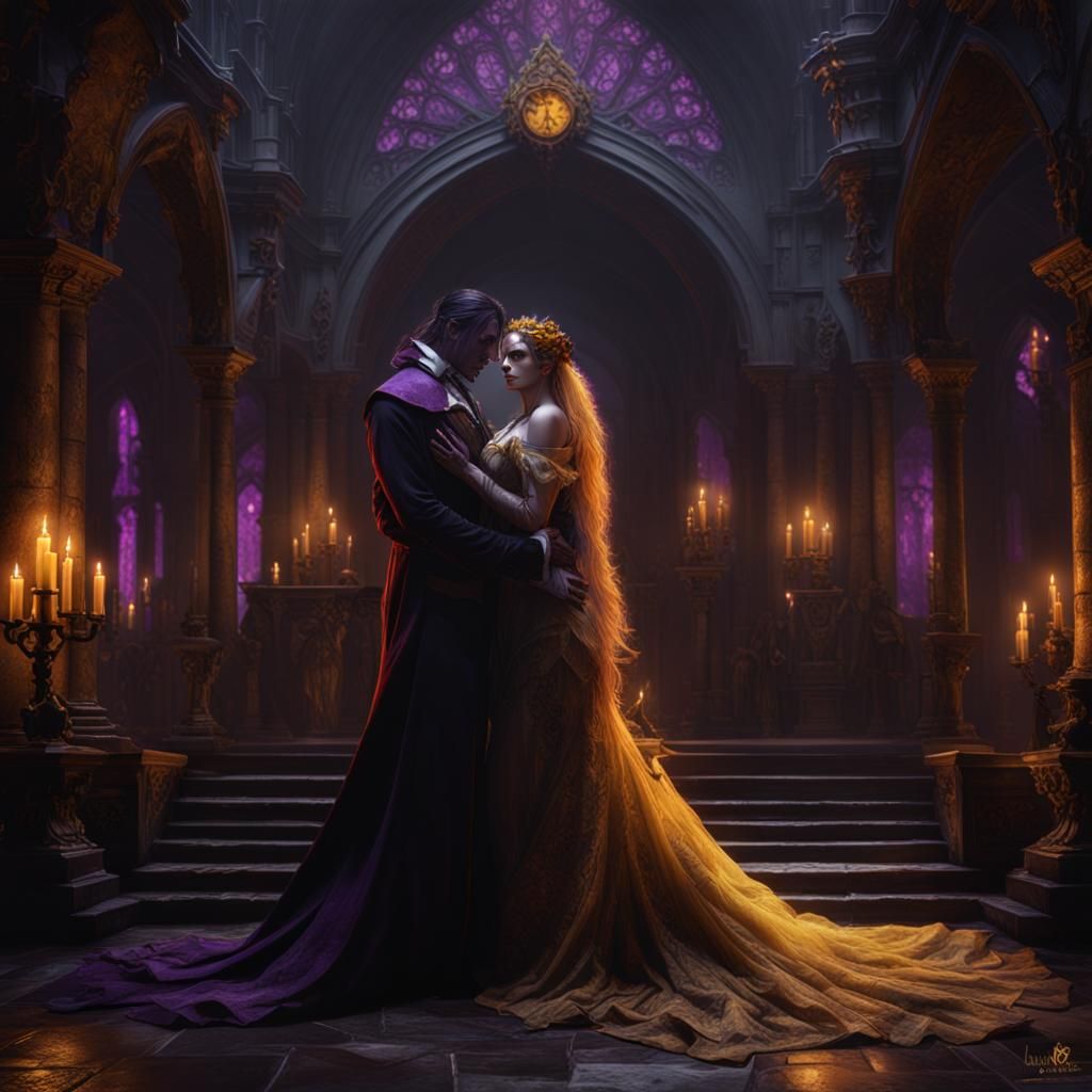 Vampire Love: Dark Fantasy Concept Art