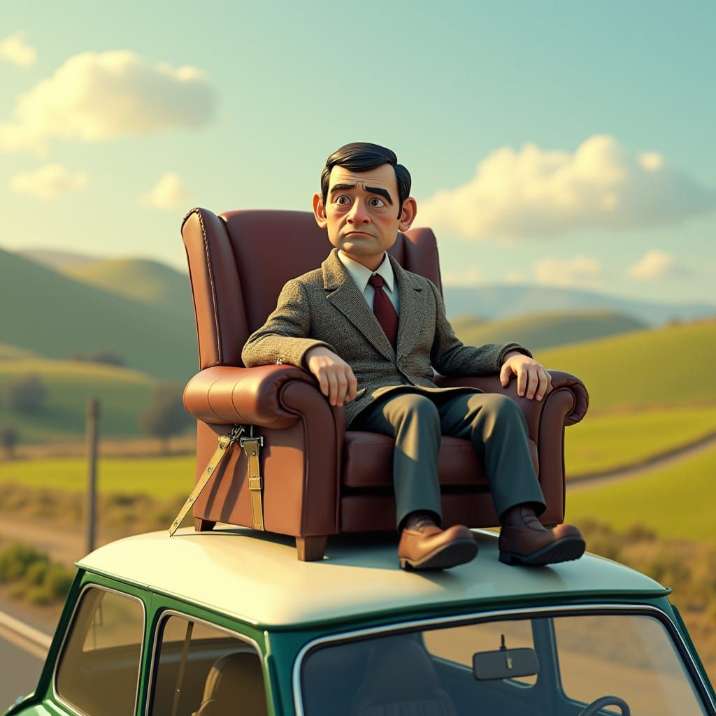 Cinematic Mr Bean Scene: Mini 1000 Mark IV Rooftop Adventure