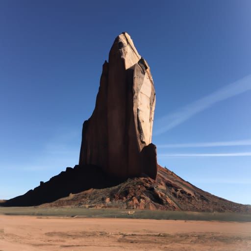 Monolith in Desert Landscape