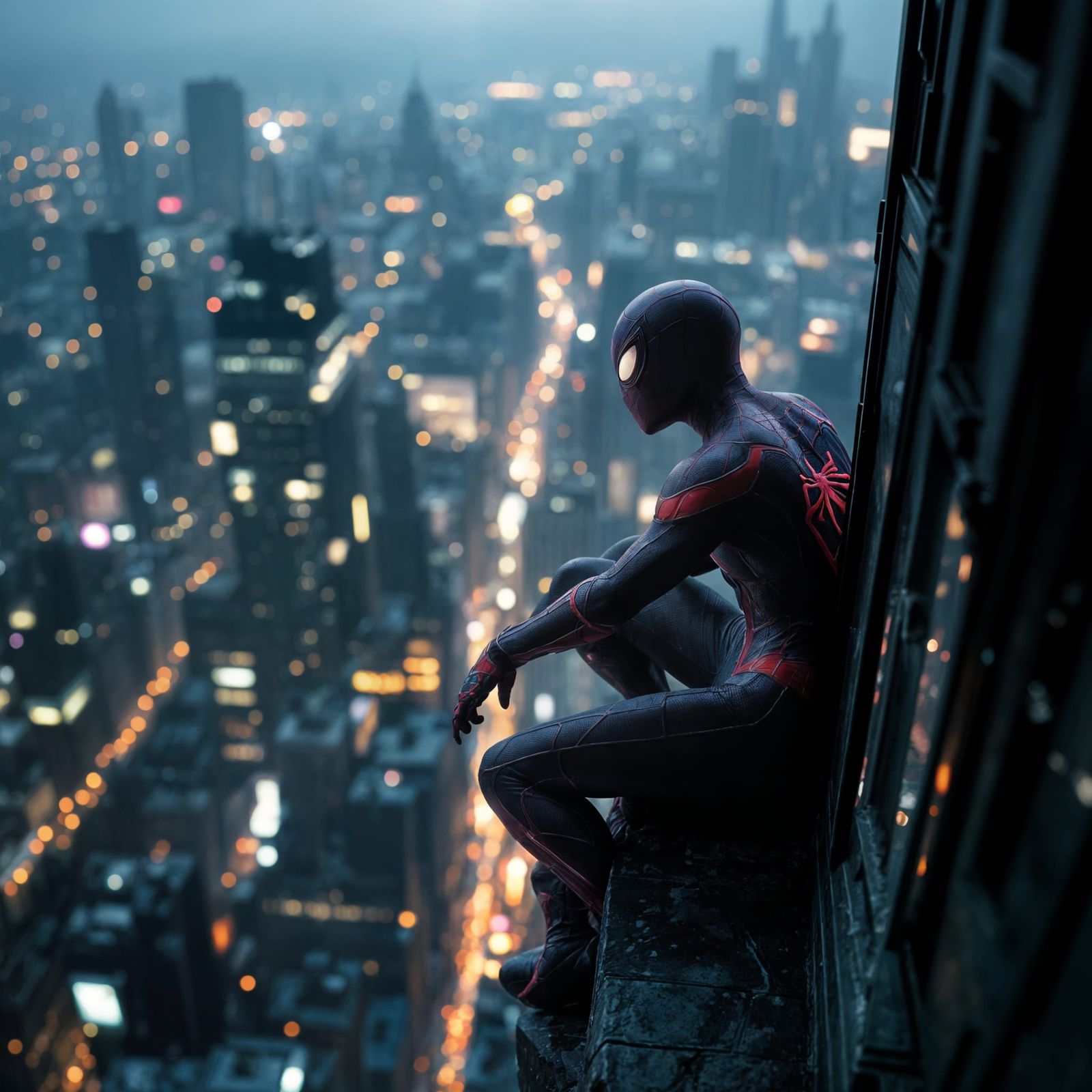 Epic Cinematic Spiderman in Majestic Purple and Black