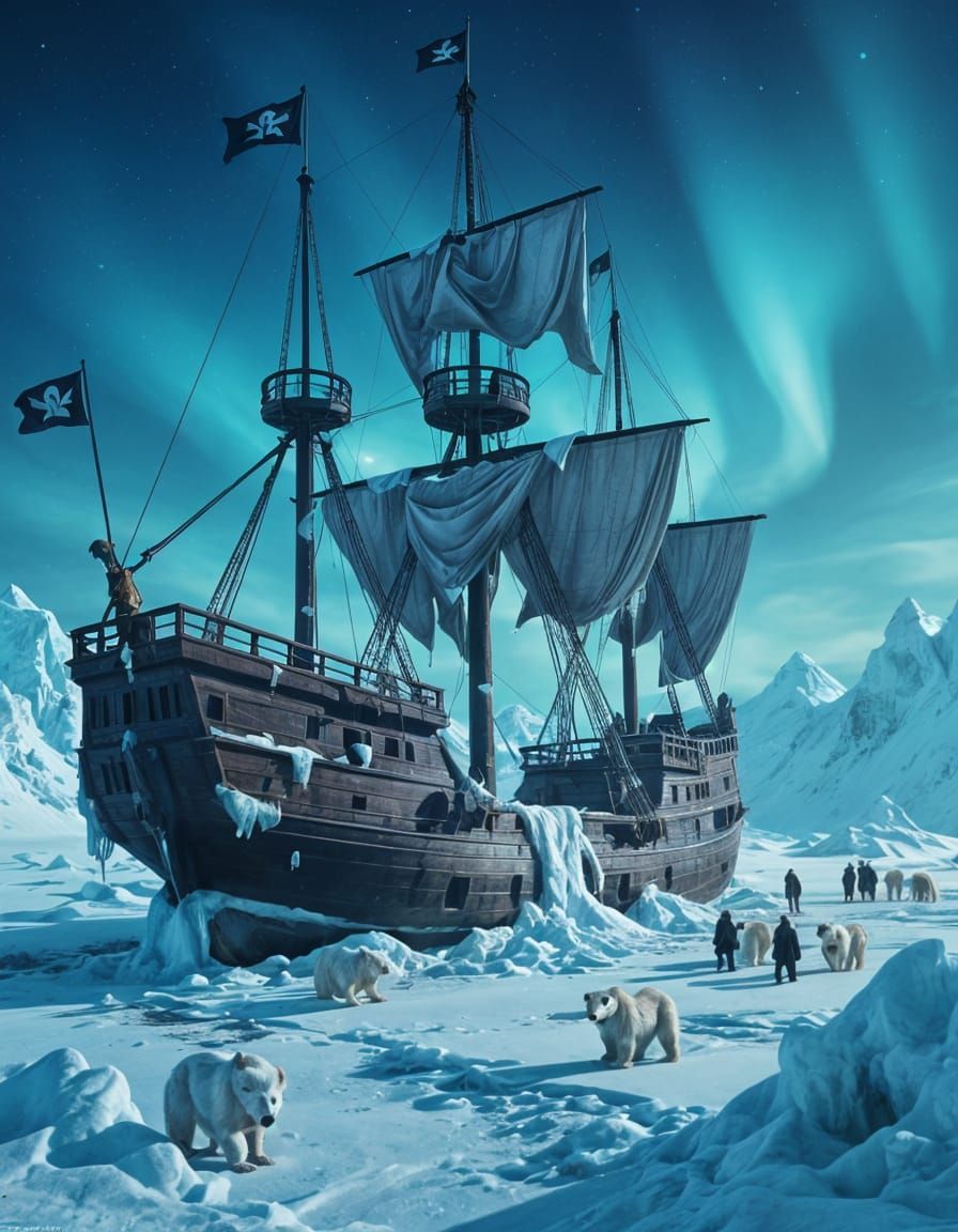 Arctic Pirates Shipwrecked in Frozen Wilderness