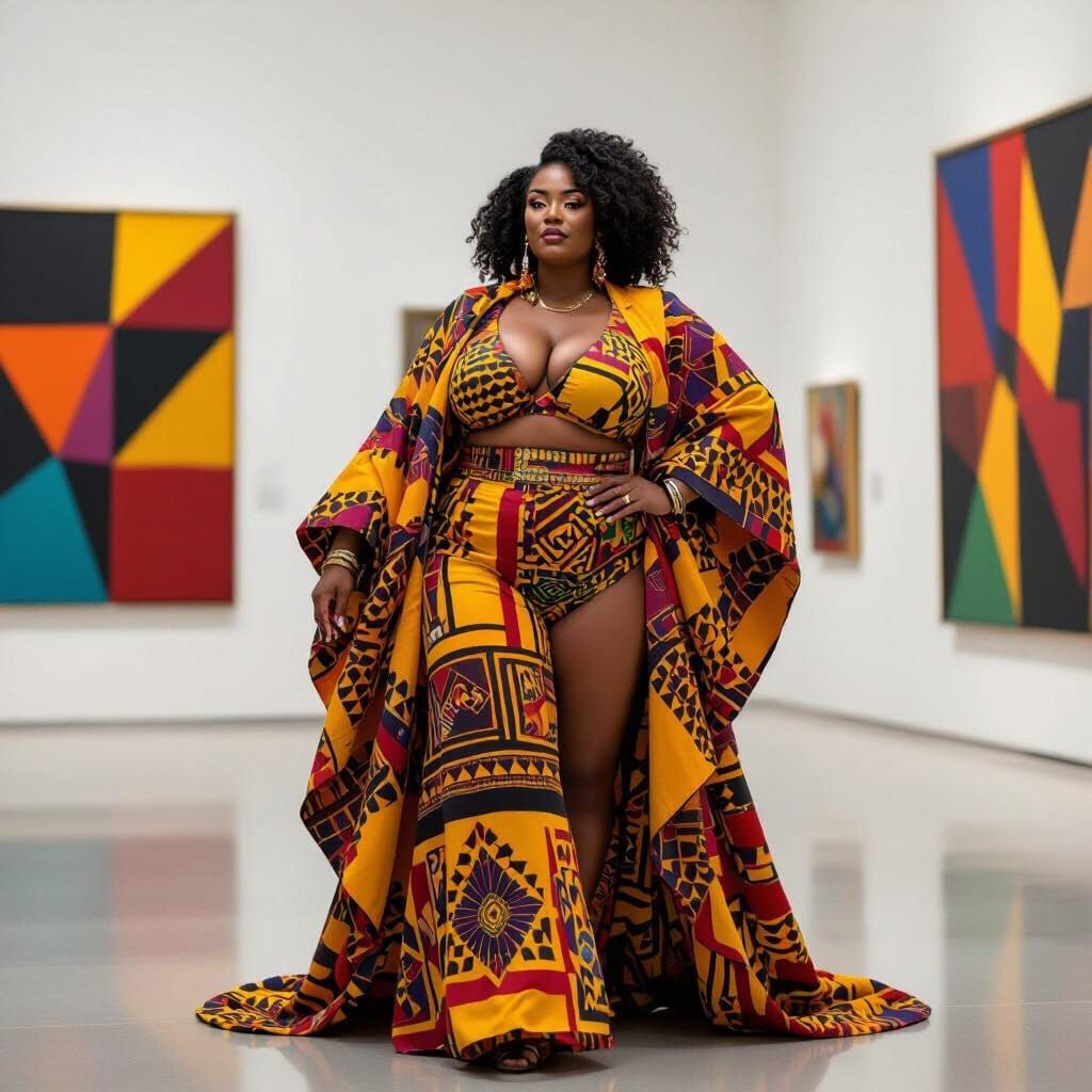 Yoruba Body Art in Modern Museum, Tenebrism Lighting