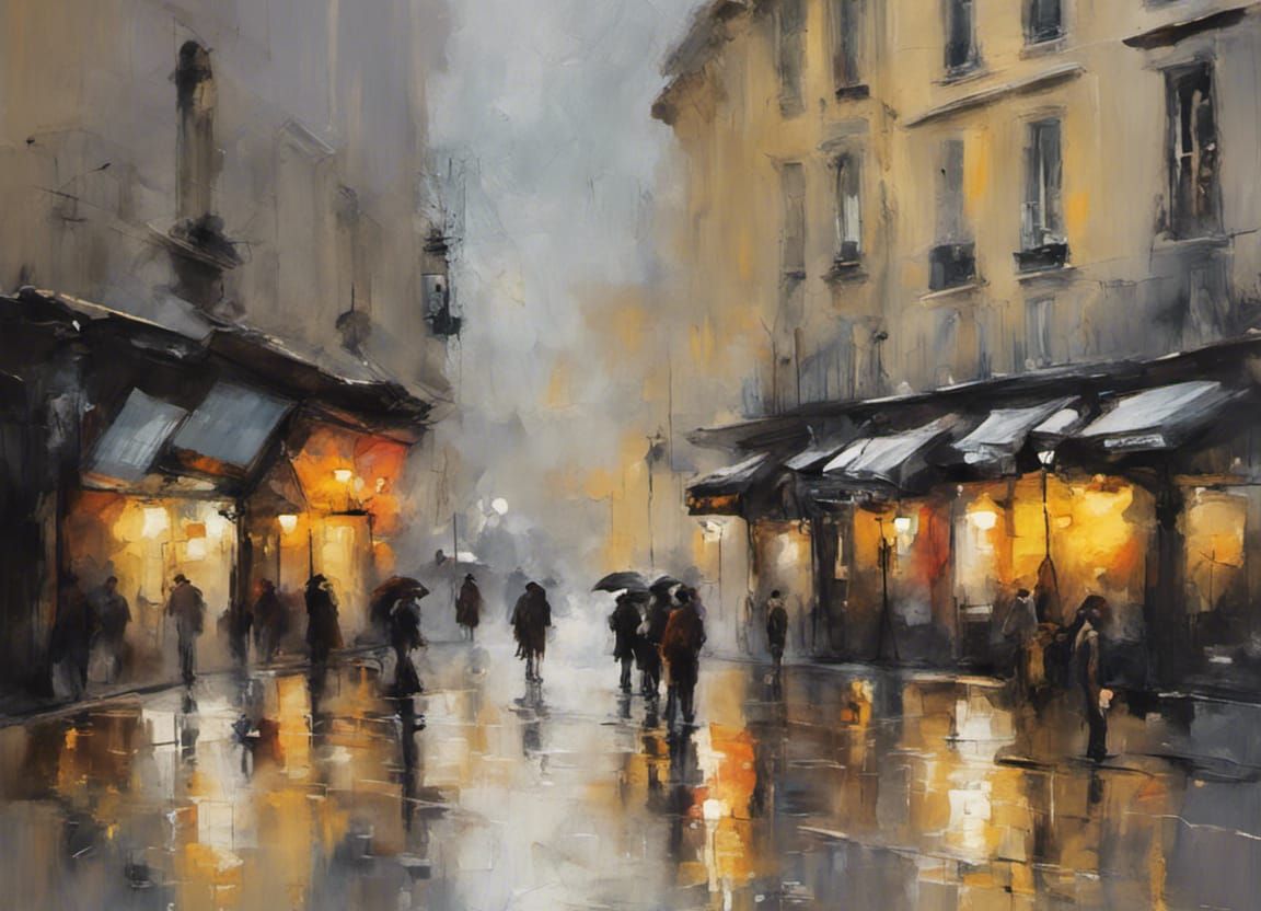 Impressionistic Street Musicians in Montmartre