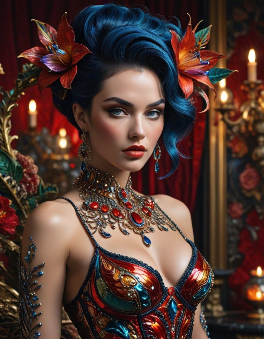 Elegant Maximalist Image with Vivid Details