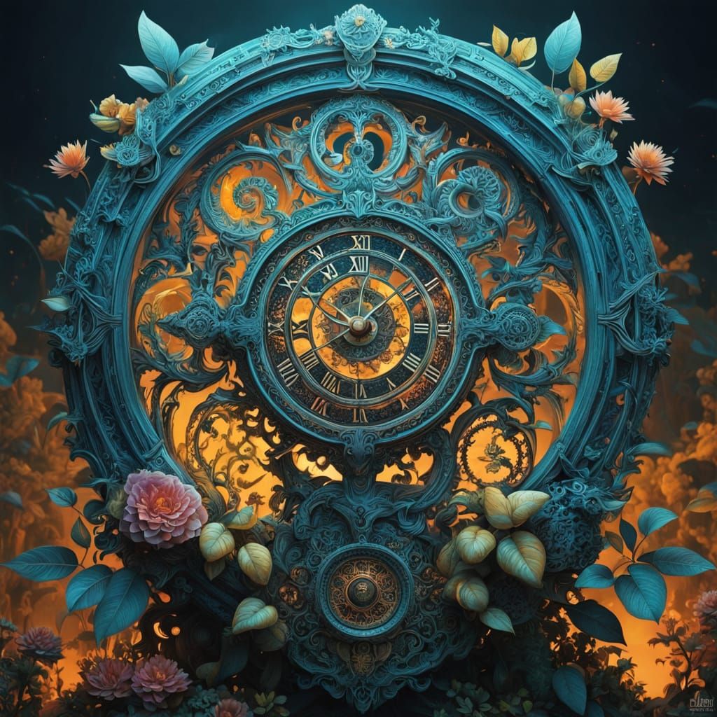 Epic Clockpunk Bonsai Village in Vibrant, Detailed Realist S...