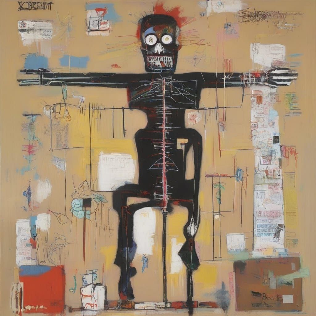 Basquiat-Inspired Neo-Expressionist Portrait of Exorcist