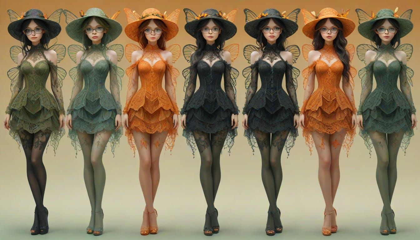 Serene Fairy Amidst Muted Forest Tones