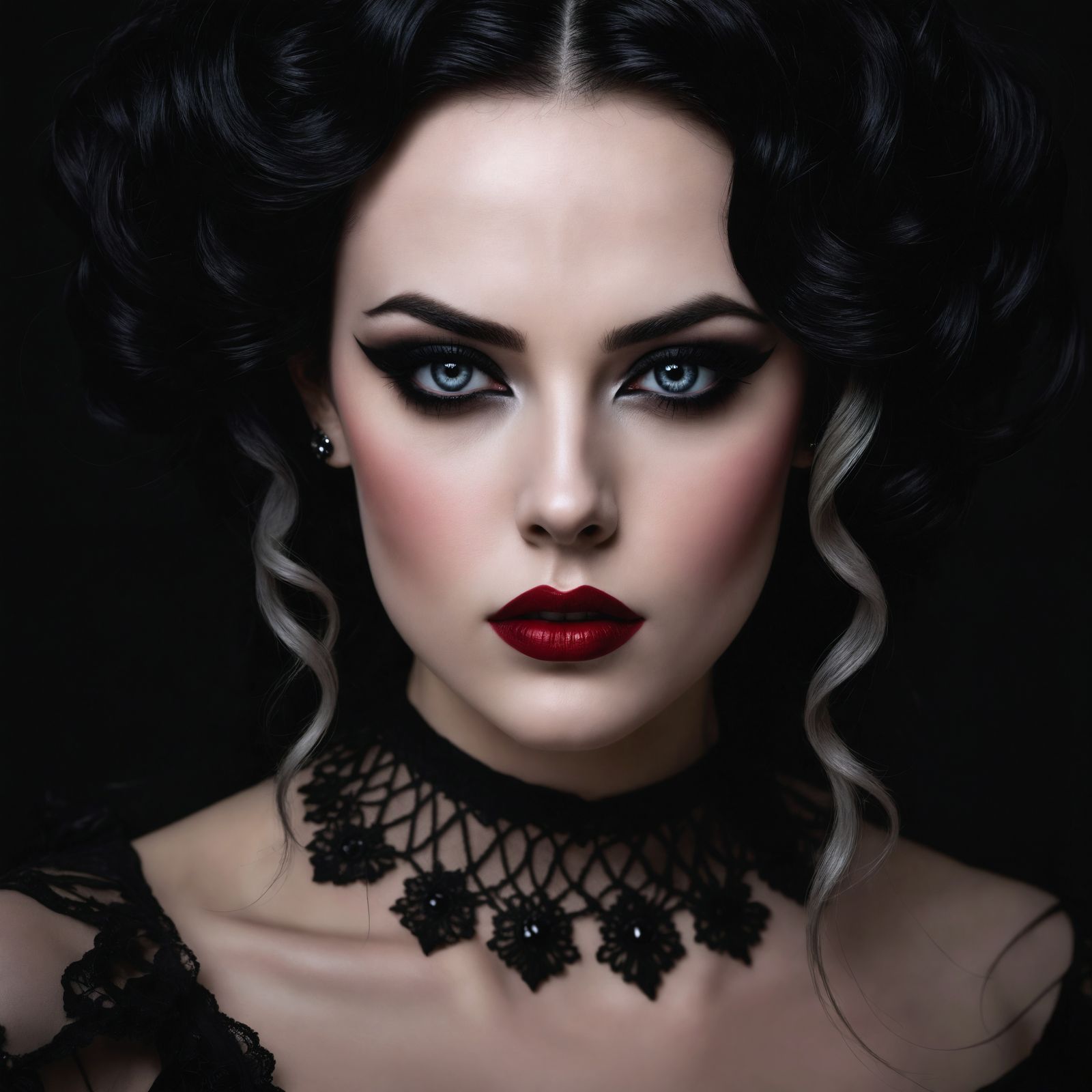 Gothic Goddess Portrait in Dramatic Cinematic Style
