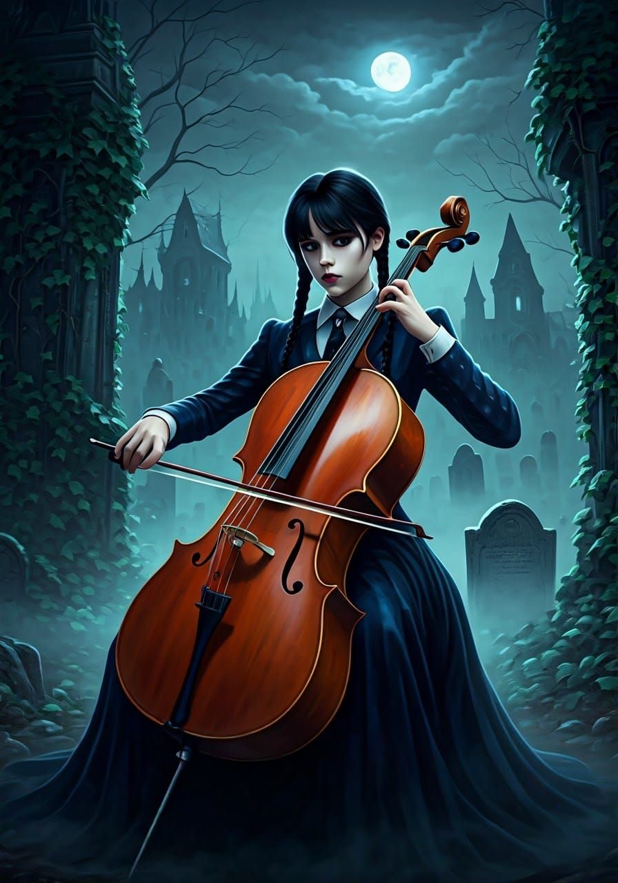 Mysterious Cello Concert in a Haunted Cemetery