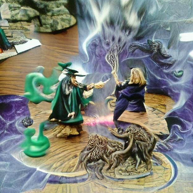 Demonic Wizard Battles Eldritch Crone
