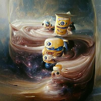 Minions of the Milky Way God: Oil Painting