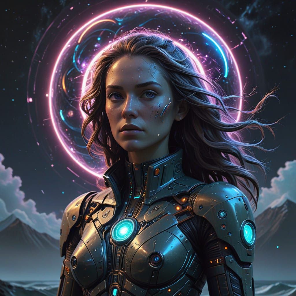 Surreal Goddess Chronicles in Cyberpunk and Futuristic Style...