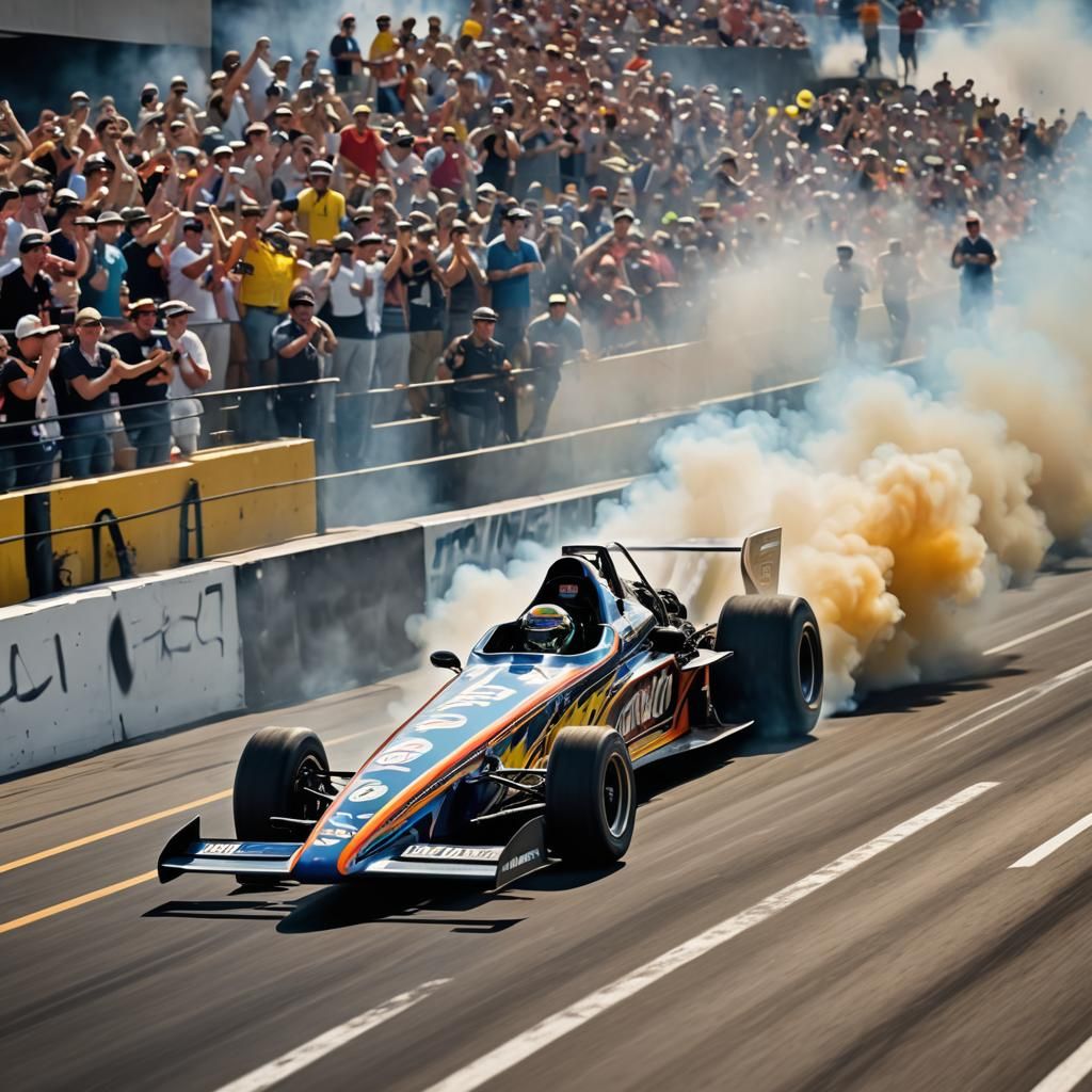 High-Speed CO2 Dragster in Comic Book Style