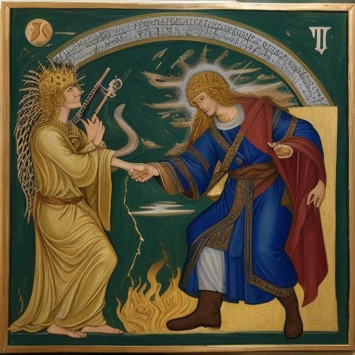 The Lord and Hedgehog in Expressionist Style