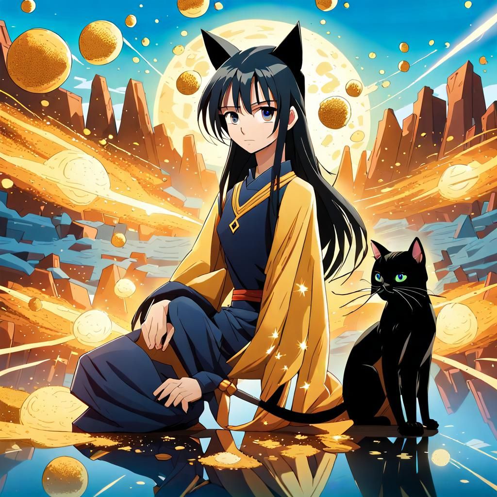 Cosmic Girl's Battle: A Digital Matte Painting