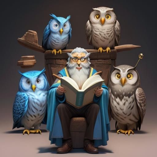 Archimedes from Sword in the Stone: 3D Render