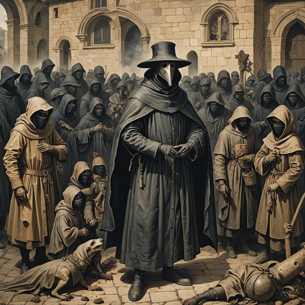 Matteo Fu Angelo, plague doctor, in the plague doctor's outf...