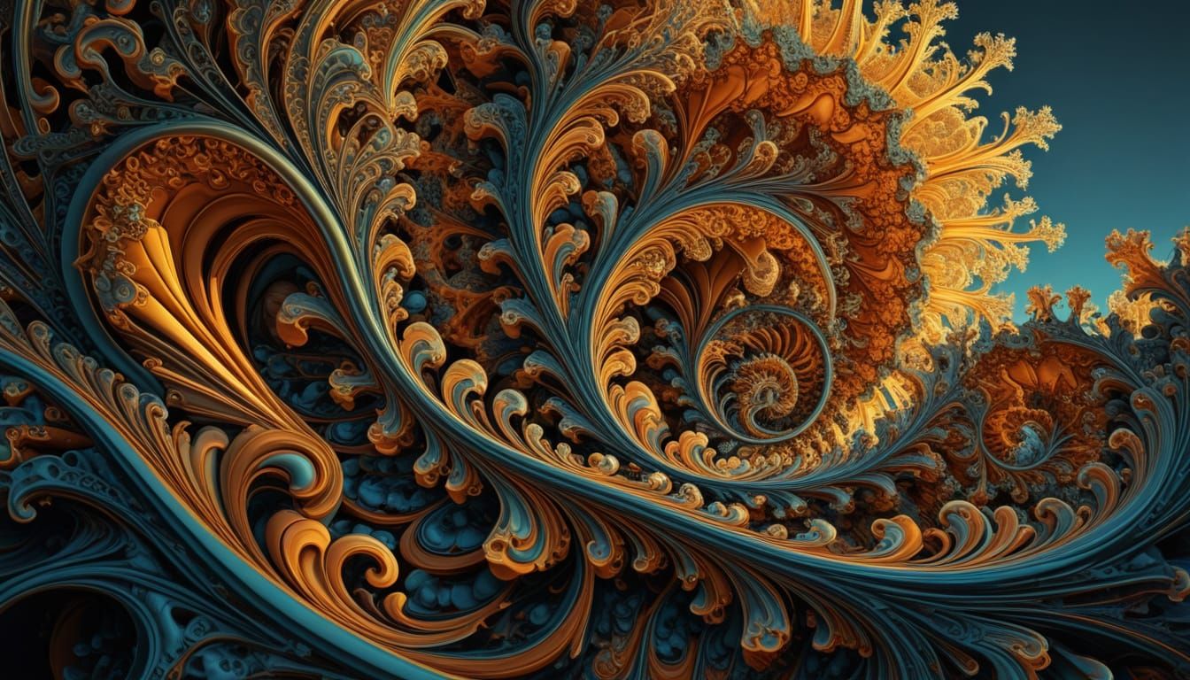 Vibrant Fractal Geometries in Digital Surrealism