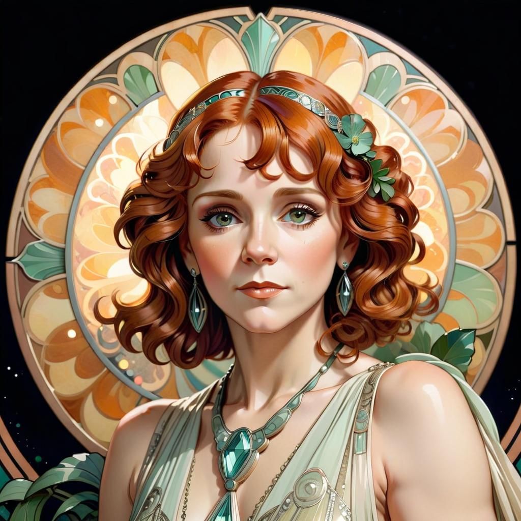 Art Deco Portrait of Reba McIntire