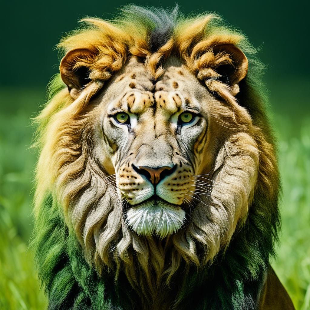 Hyperdetailed Human-Lion Chimera Portrait