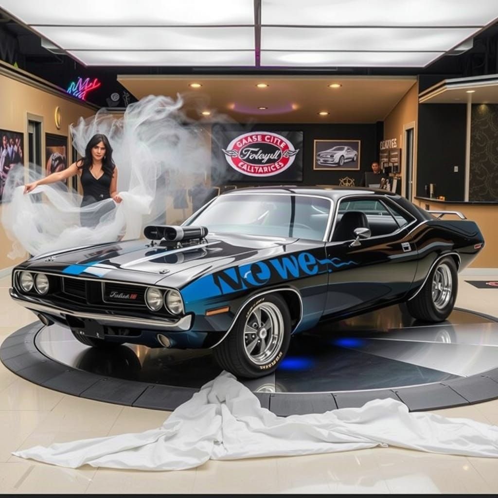 Menacing 1971 Hemi 'Cuda Showroom Display