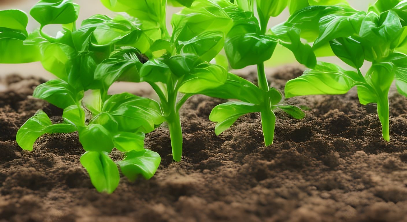 Hand Planting Seeds in Soil: Hyperrealistic Green