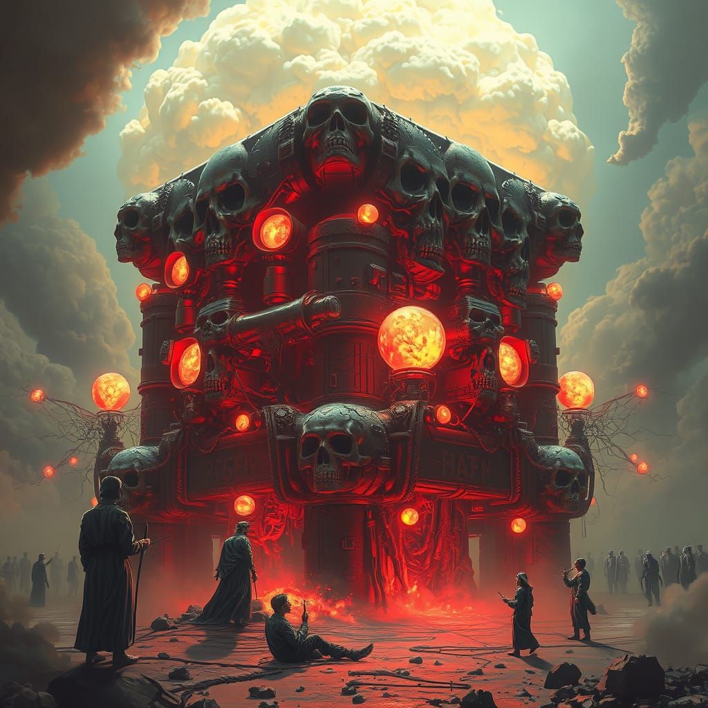 Surreal Future Cube Devours Nuclear Radiation