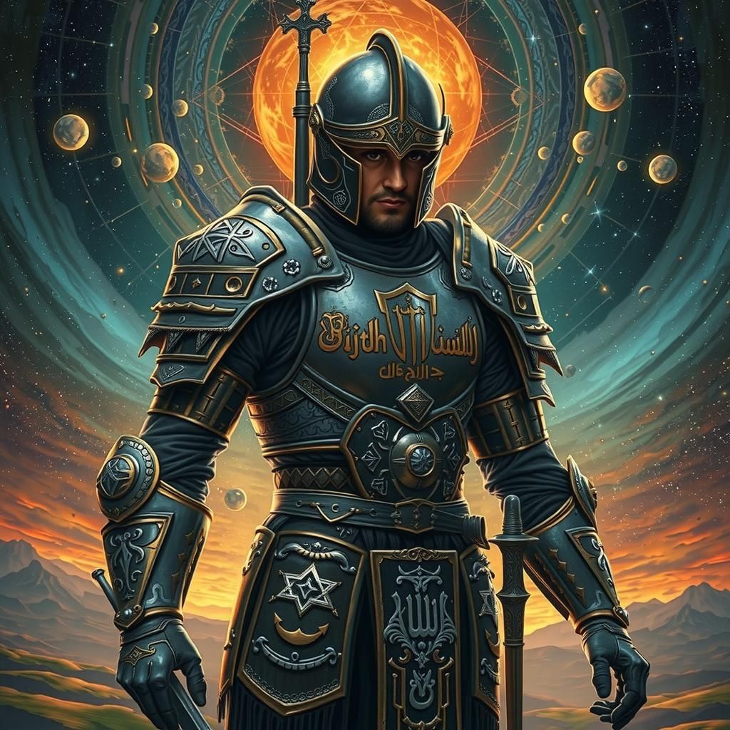 Islamic Warrior in Astral Realm Armor