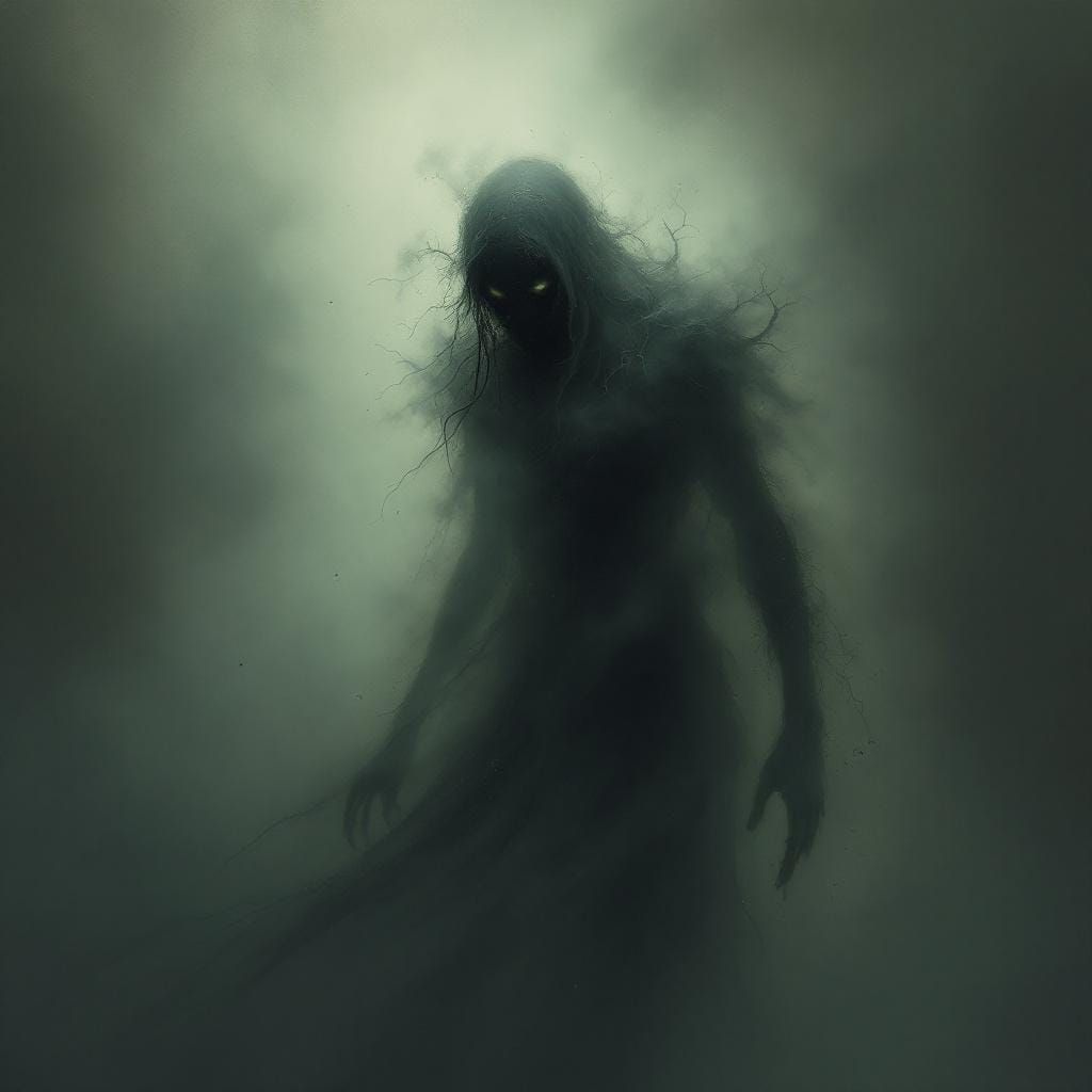 Ethereal Ghost Fairy in Dark Mystical Style