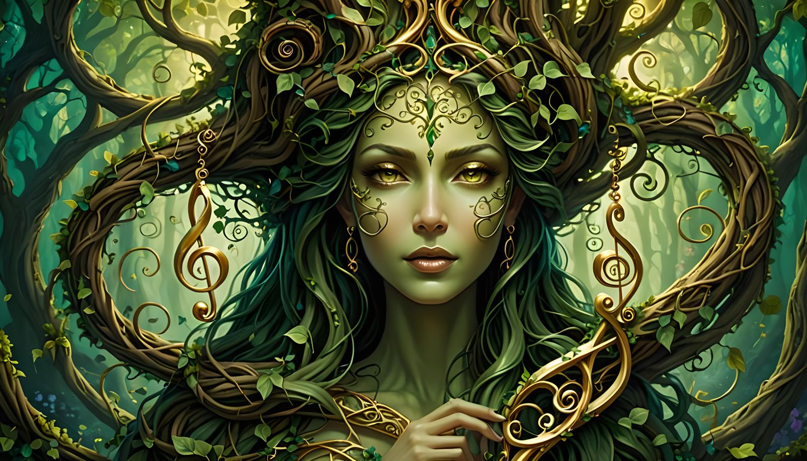 Mystical Tree Queen Holding a Person