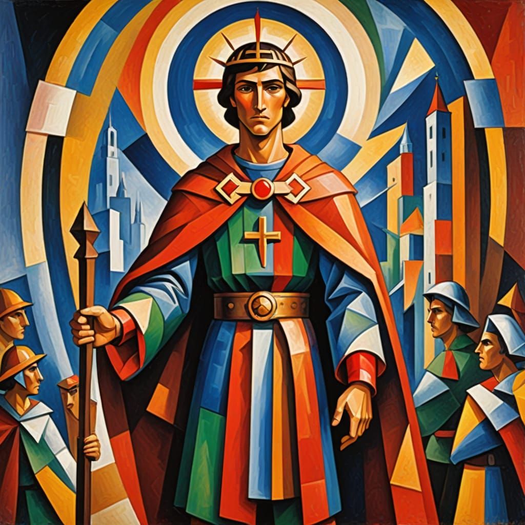 Saint Expedite Responds to a Heartfelt Plea in Abstract Cubi...