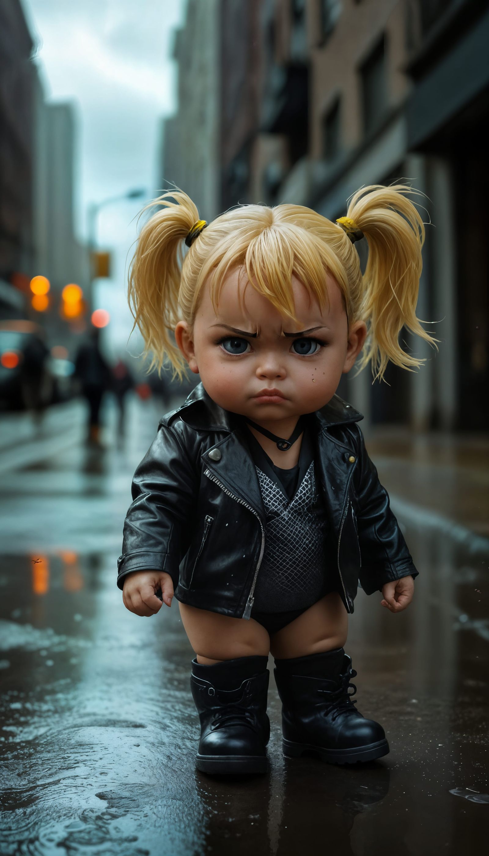 Chubby Black Canary Toddler Takes on the Storm