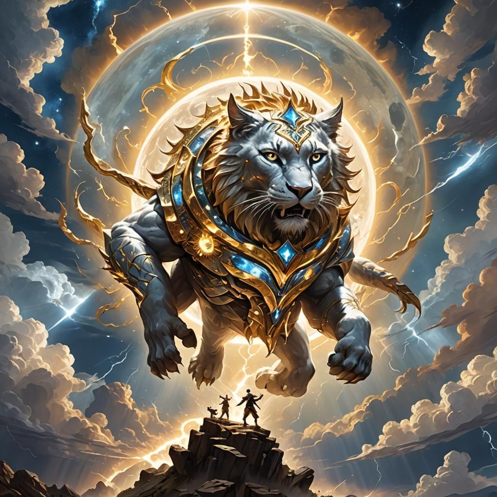 Celestial Being's Descent: A Fantastical Digital Art