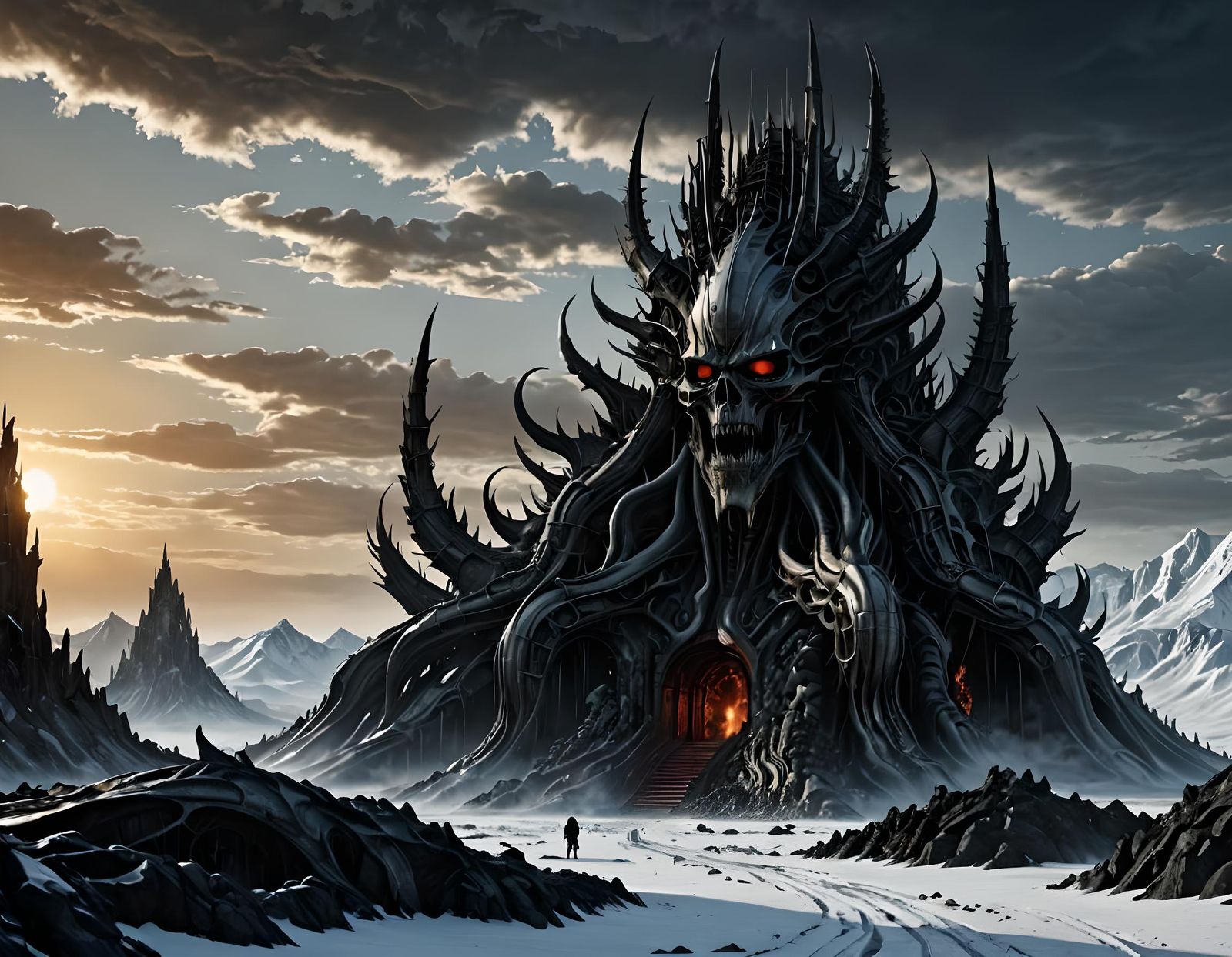 Epic Land of Fire and Ice Landscape