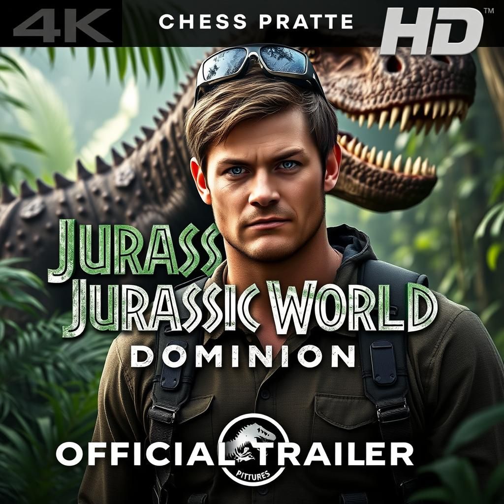 Jurassic World: Dominion Poster Featuring Chris Pratt