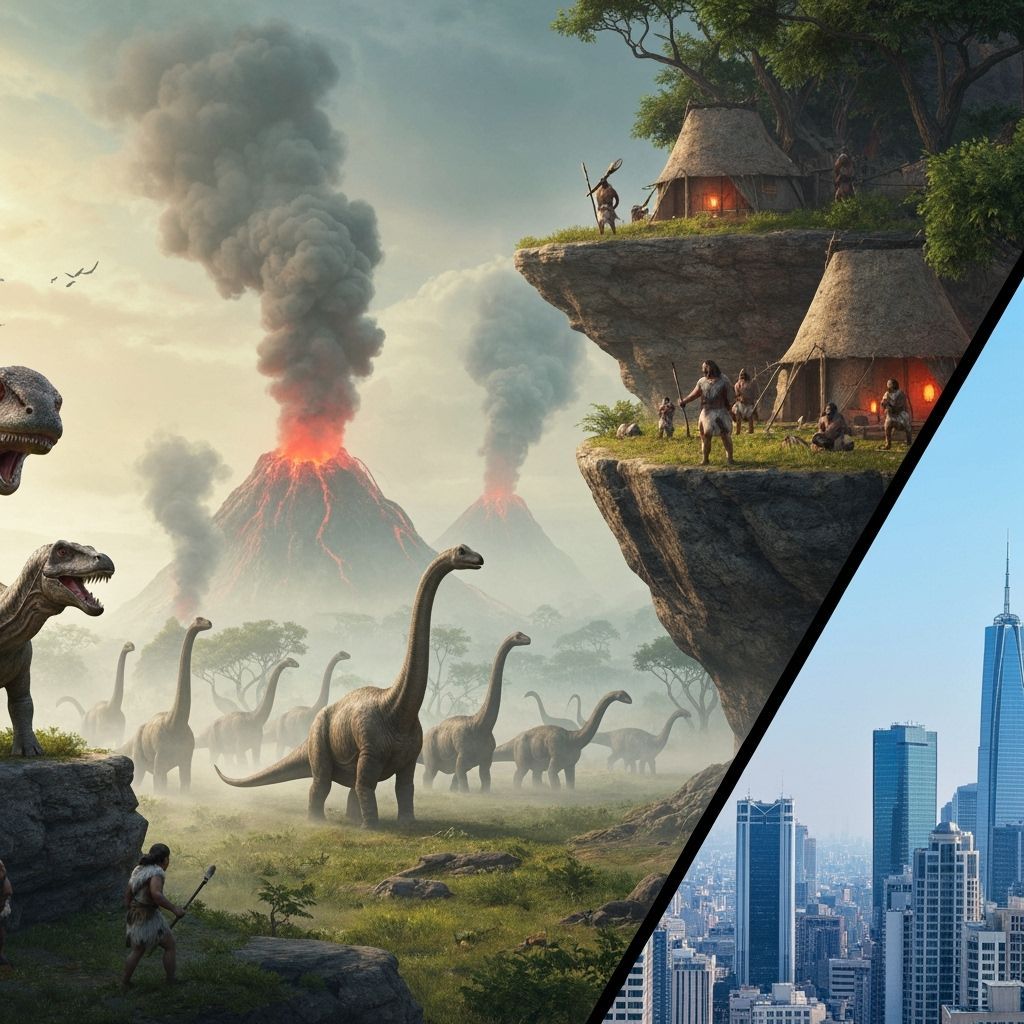 Jurassic Valley Meets Modern Cityscape in 8K