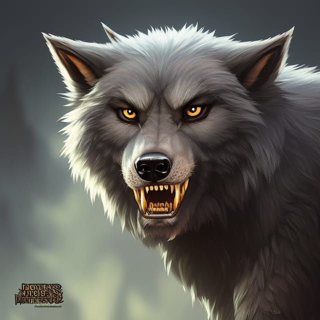 Intricate Digital Painting of a Wild Werewolf