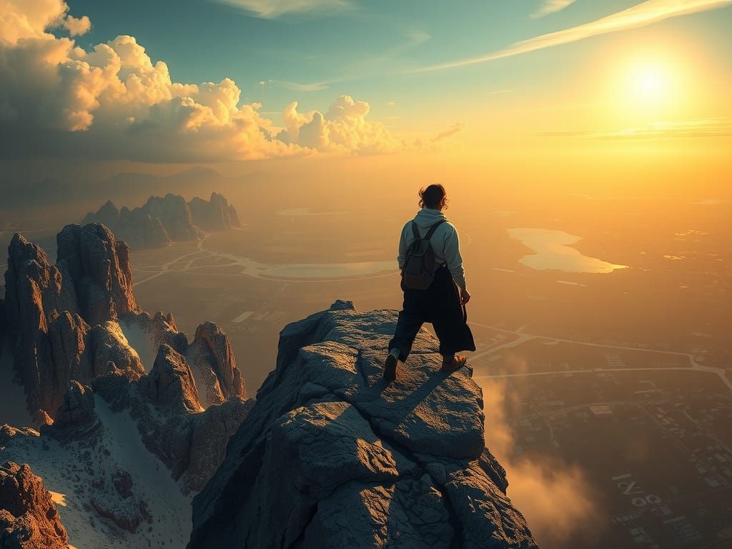 Abstract Sanity Edge Exploring Life's Meaning