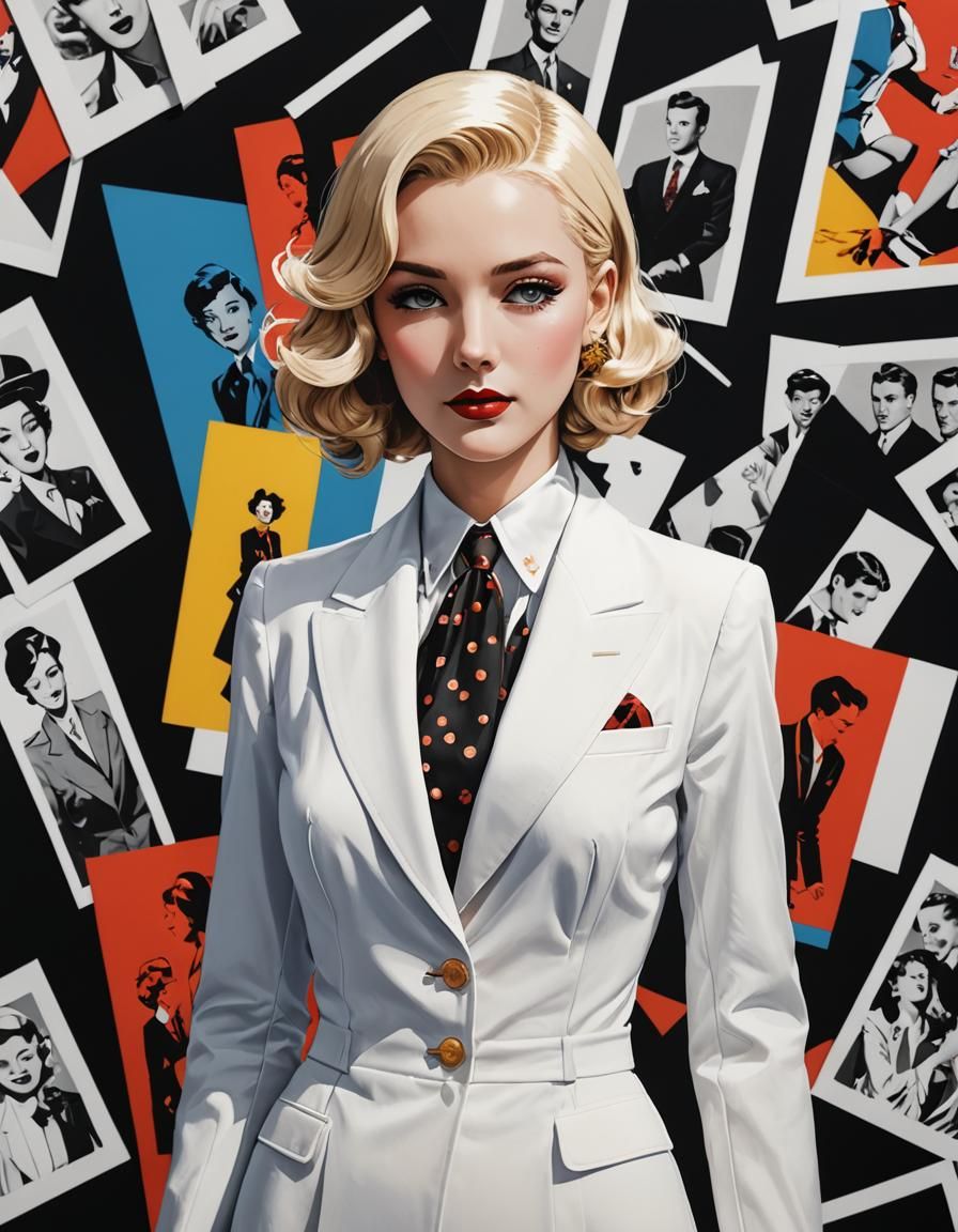 Anime-Inspired 3D Art: 1930s Suit in Pop Art