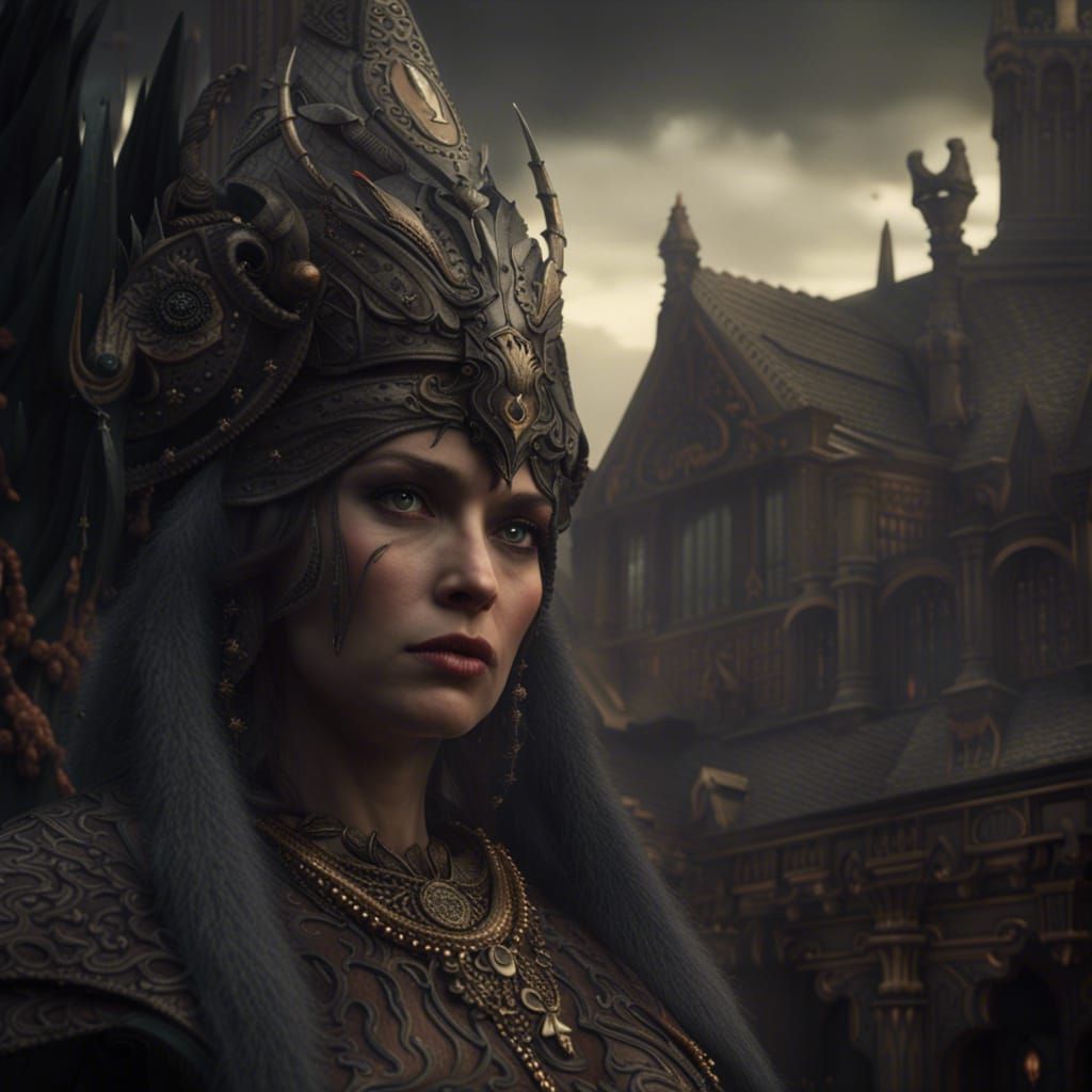 Epic Digital Painting of The Morrigan