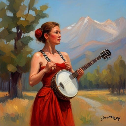 Hillbilly Burlesque Dancer, Oil Painting by Gurney