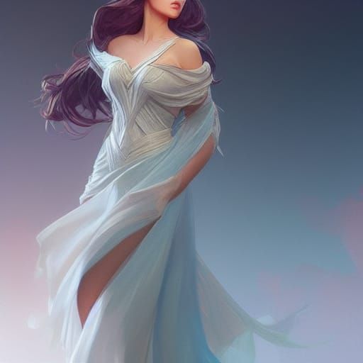 Hyperdetailed Portrait of Prom Dress in Artgerm Style