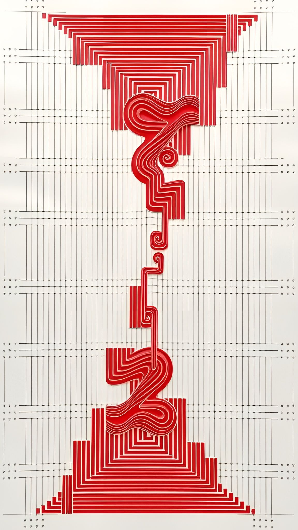 Abstract Organic Shapes in Discordant Colors