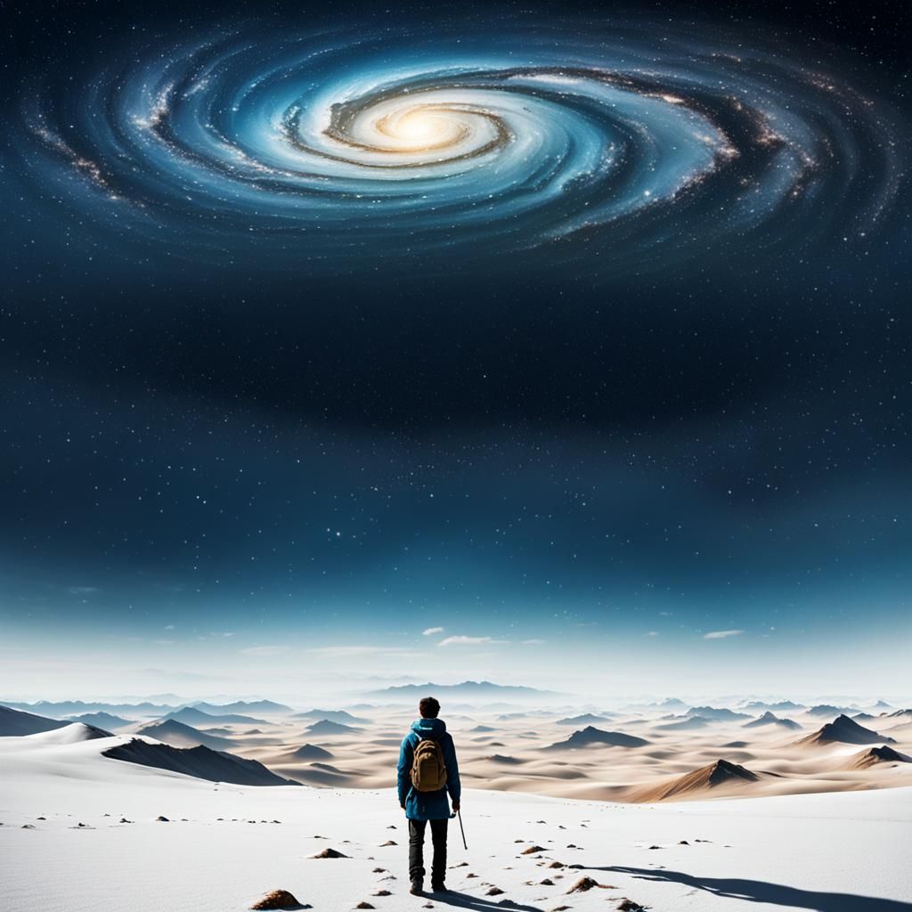 AI Interpretation of Being Lost in Vastness