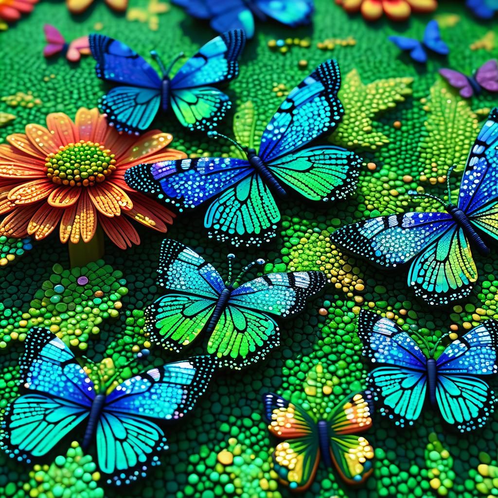 Ideal Planet: Pointillism with Vibrant Life