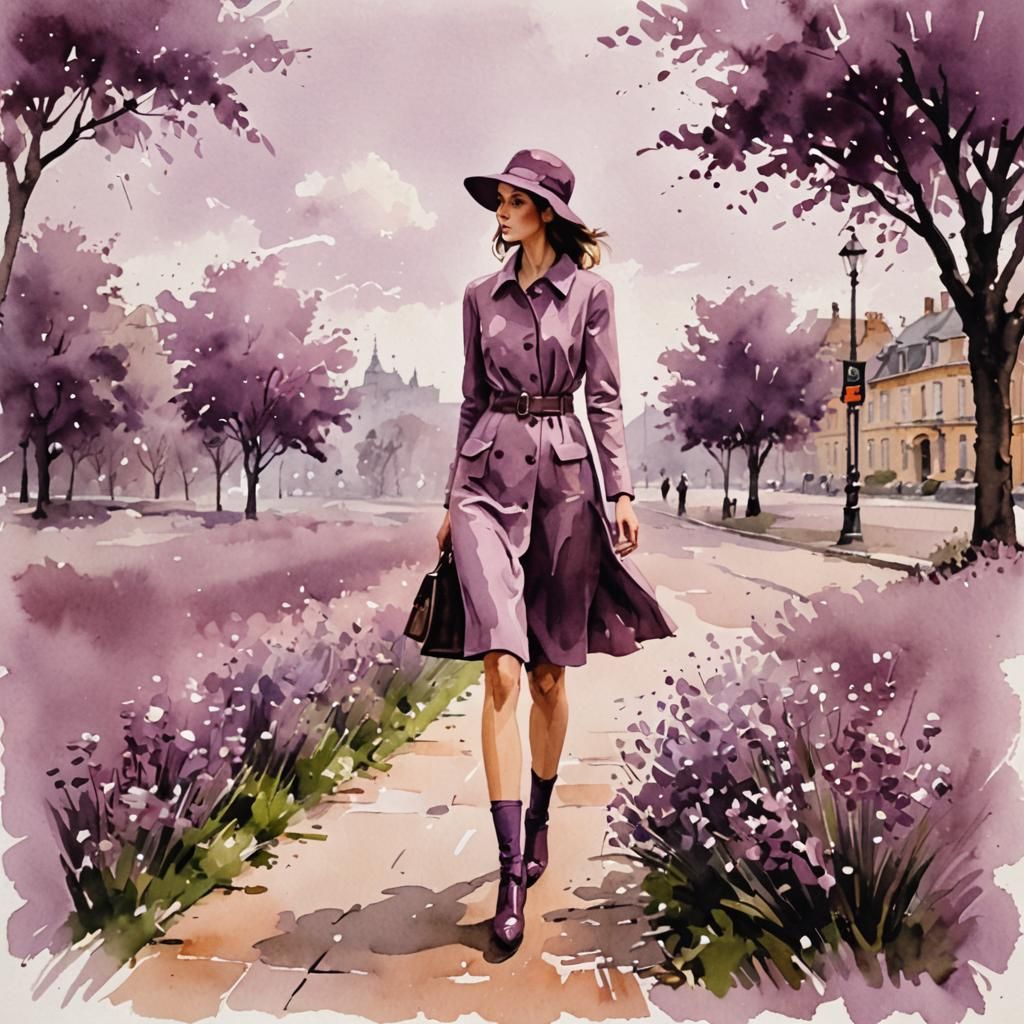 Girl in Mauve Portrait