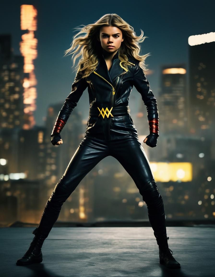 Indiana Evans as Black Canary in DC Comics Cinematic Action...